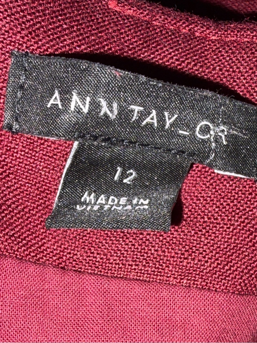 Ann Taylor Sleeveless Square-Neck Mini Dress in Burgundy - Picture 10 of 10